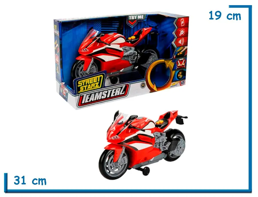 TEAMSTERZ MOTOCICLETA STREET STARZ C LUZ Y SONIDO