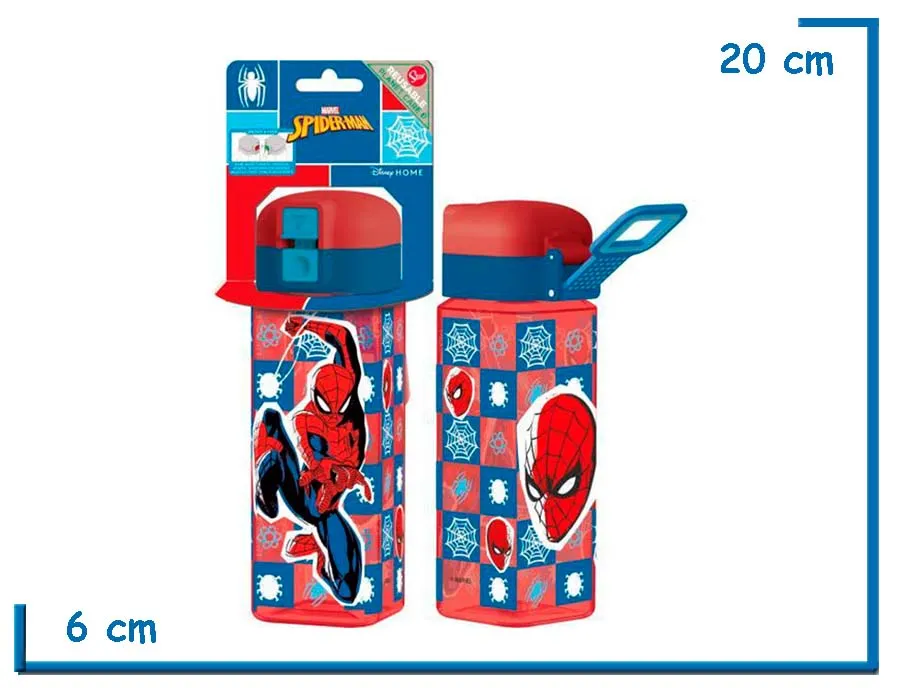 SPIDER-MAN BOTELLA SAFETY LOCK SQUARE ECOZEN 550ML