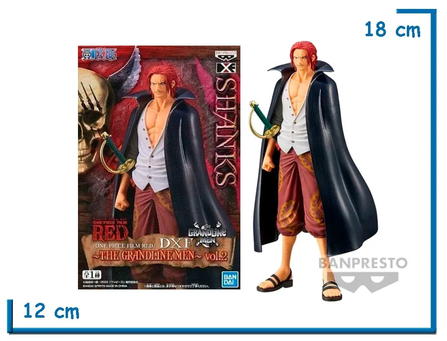 BANPRESTO SHANKS ONE PIECE RED TGM VOL.2 DXF