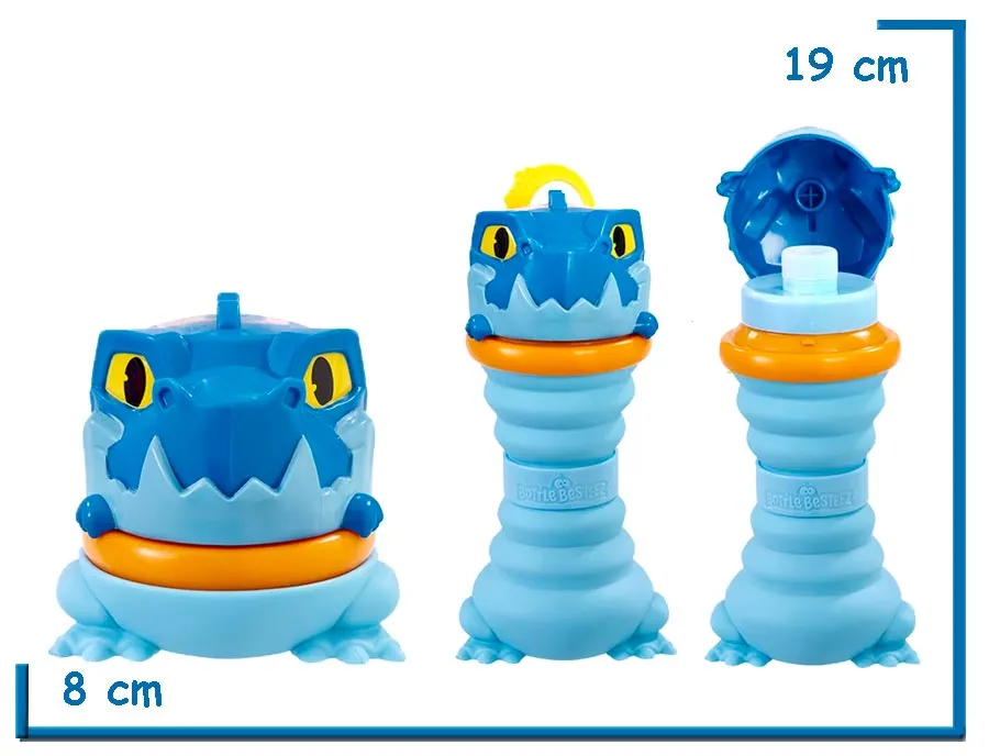 BOTTLE BESTEEZ DINO AZUL BOTELLA PLEGABLE 360ML