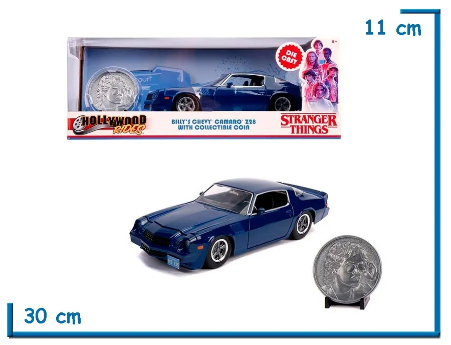 2X1 JADA METALS BILLYS CHEVY CAMARO Z28 STRANGER THINGS 1.24