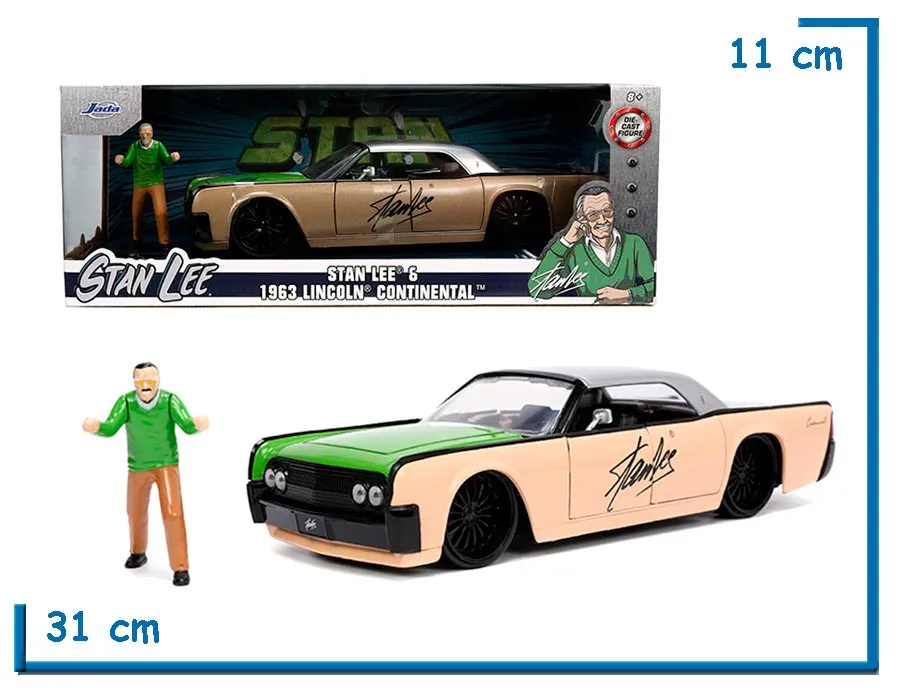 2X1 JADA STAN LEE & 1963 LINCOLN CONTINENTAL DIE CAST 1.24