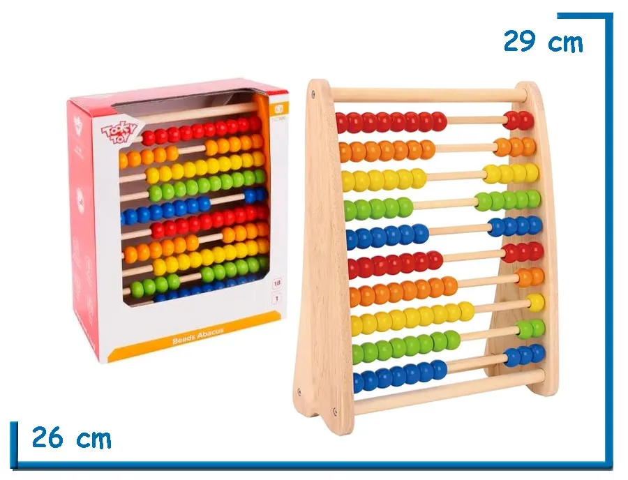 TOOKY TOY BEADS ABACUS ABACO DE MADERA