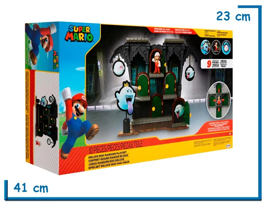 2X1 JAKKS SUPER MARIO BROS DX BOO MANSION PLAYSET
