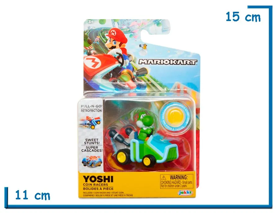 2X1 JAKKS MARIO KART YOSHI COIN RACERS