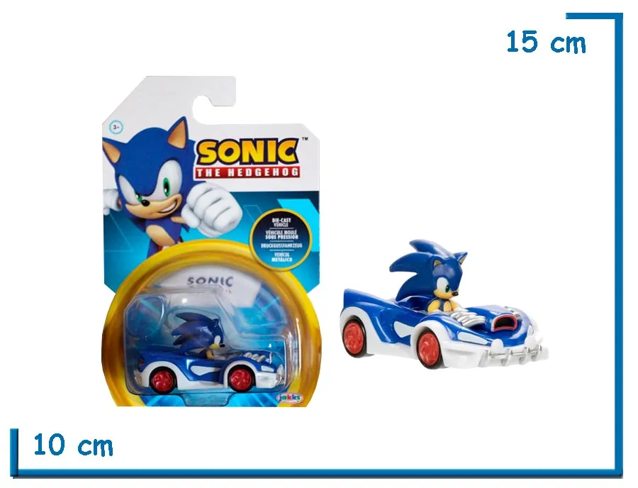 2X1 JAKKS SONIC RACER DIE CAST 1.64 SONIC