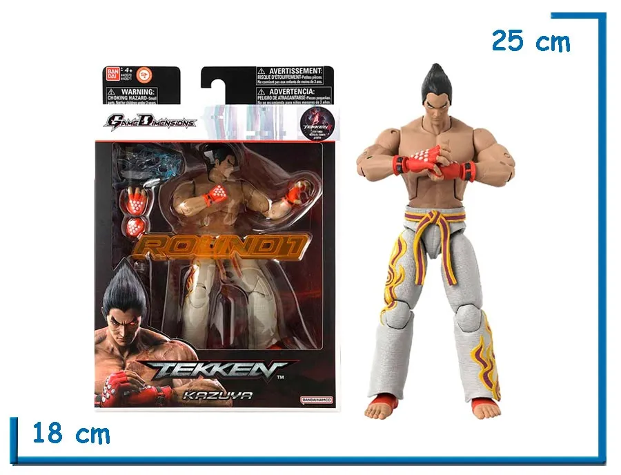 BANDAI KAZUYA TEKKEN GAME DIMENSIONS 17CM