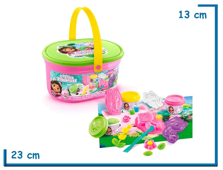 GABBYS DOLLHOUSE KITTY FAIRY GARDEN BUCKET-DOUGH MASAS SET