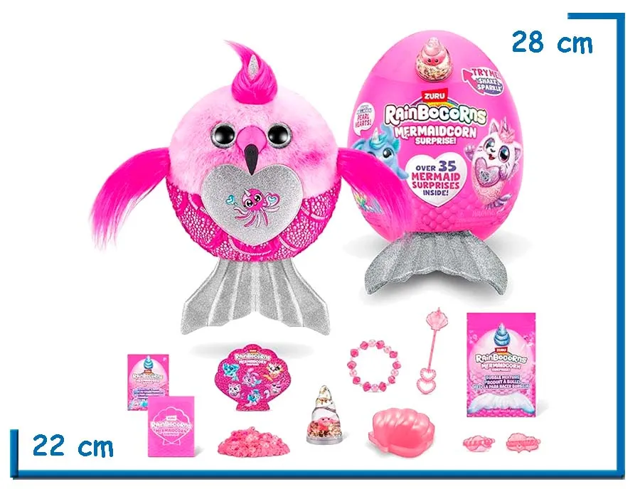 ZURU RAINBOCORNS MERMAIDCORN SURPRISE PLATEADO MULTI SORPRESA