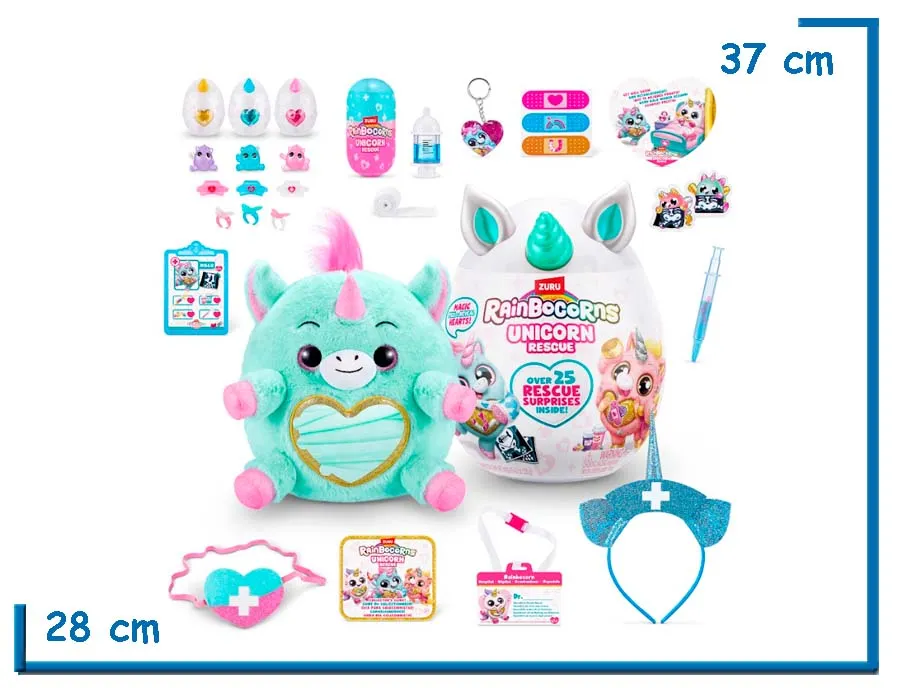 ZURU RAINBOCORNS UNICORN RESCUE AGUAMARINA MULTI SORPRESA