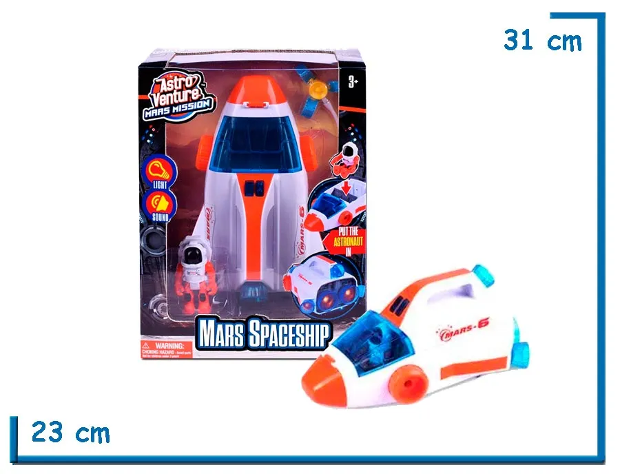 2X1 ASTRO VENTURE MARS MISSION MARS SPACESHIP LUZ Y SONIDO