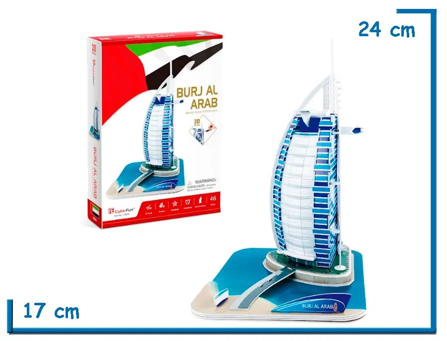CUBIC FUN BURJ AL ARAB 3D PUZZLE 37 PZS