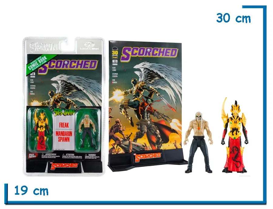 MCFARLANE FREAK & MANDARIN SPAWN SCORCHED 8CM