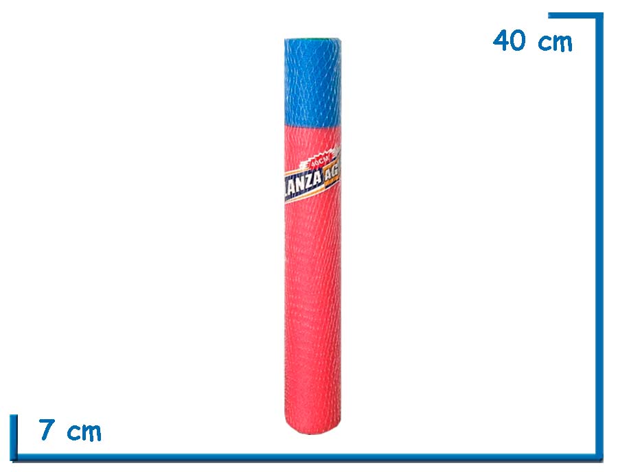 LANZA AGUAS ROJO 40CM EN BOLSA DE RED