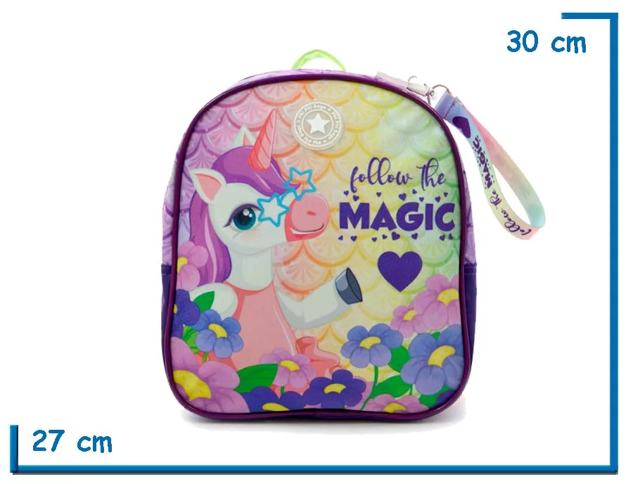 MOCHILA ESPALDA 11" UNICORNIO FOLLOW THE MAGIC