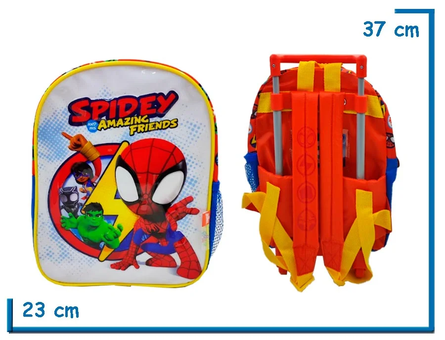 MOCHILA CARRO 12" SPIDEY AF ROJA
