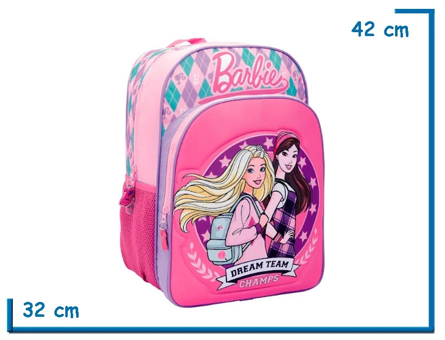 MOCHILA ESPALDA 16'' BARBIE ROSA DREAM TEAM (WA35613R)