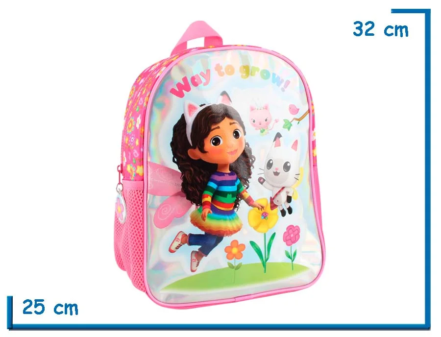 MOCHILA ESPALDA 12" GABBYS DOLLHOUSE ROSA WAY TO GROW (WA11785R)