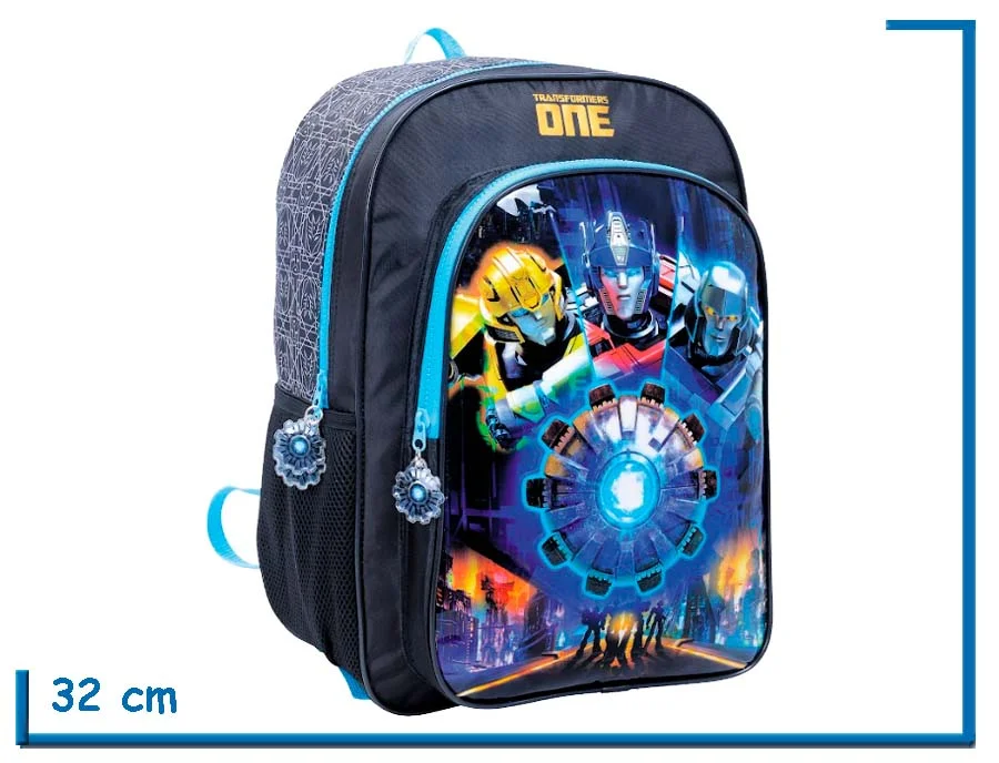 MOCHILA ESPALDA 16" TRANSFORMERS NEGRA ONE