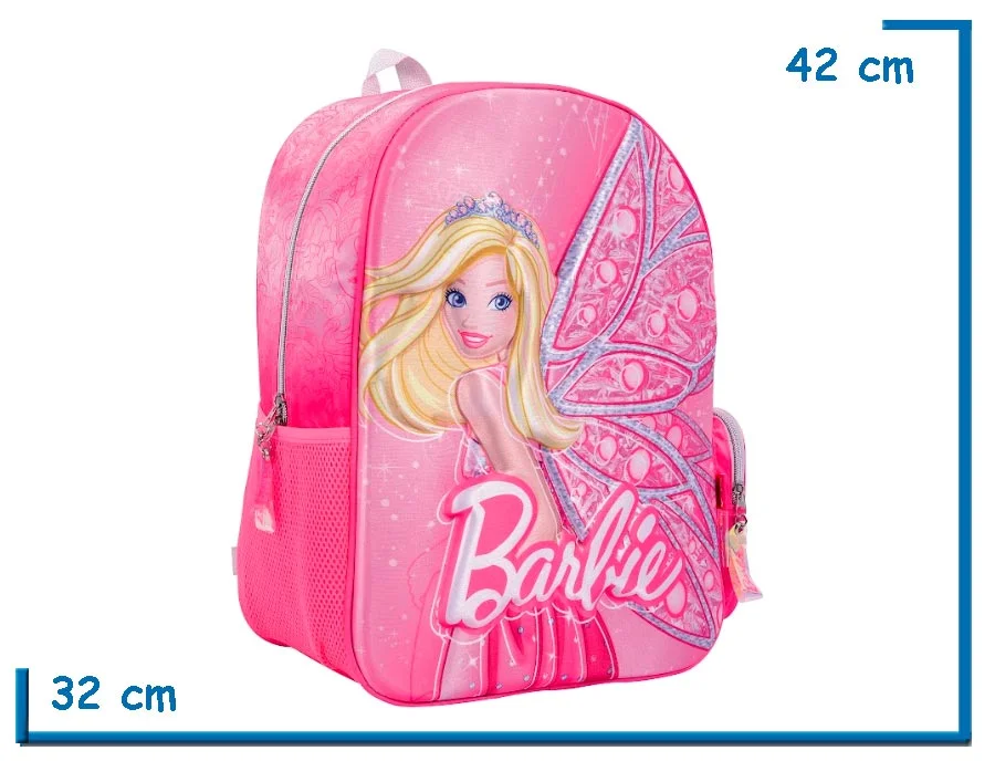 MOCHILA ESPALDA 16'' BARBIE ROSA HADA RELIEVE (WA35609R)