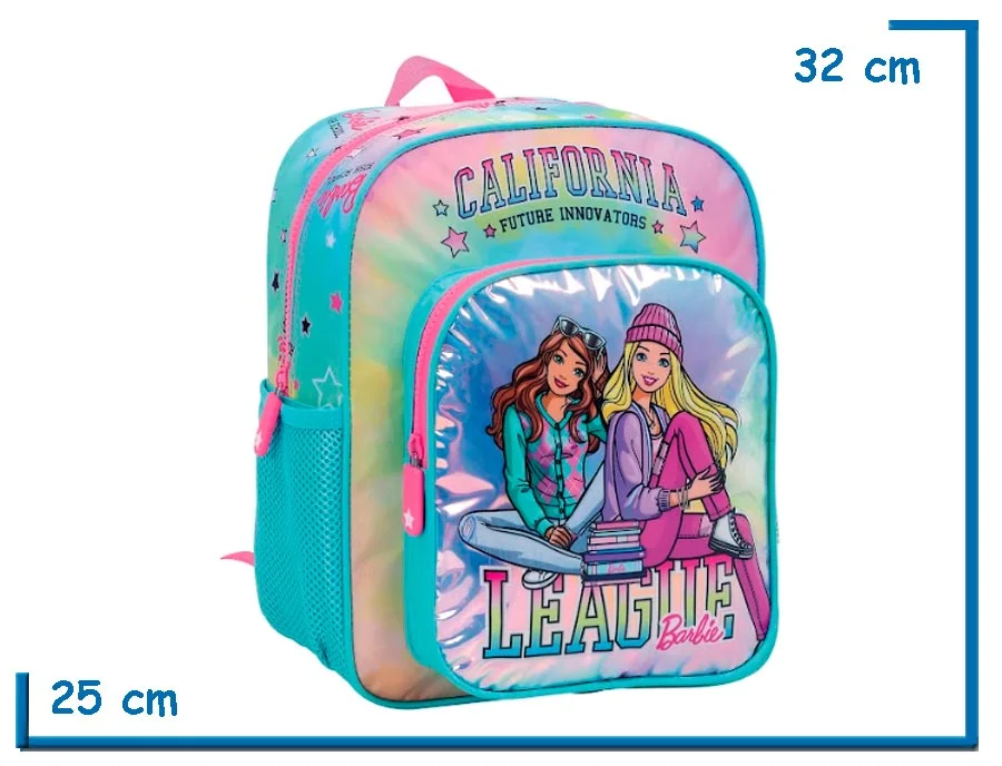 MOCHILA ESPALDA 12'' BARBIE TURQUESA CALIFORNIA (WA11650T)