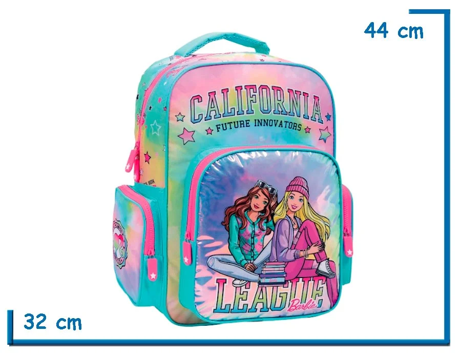 MOCHILA ESPALDA 17'' BARBIE TURQUESA CALIFORNIA (WA11651T)