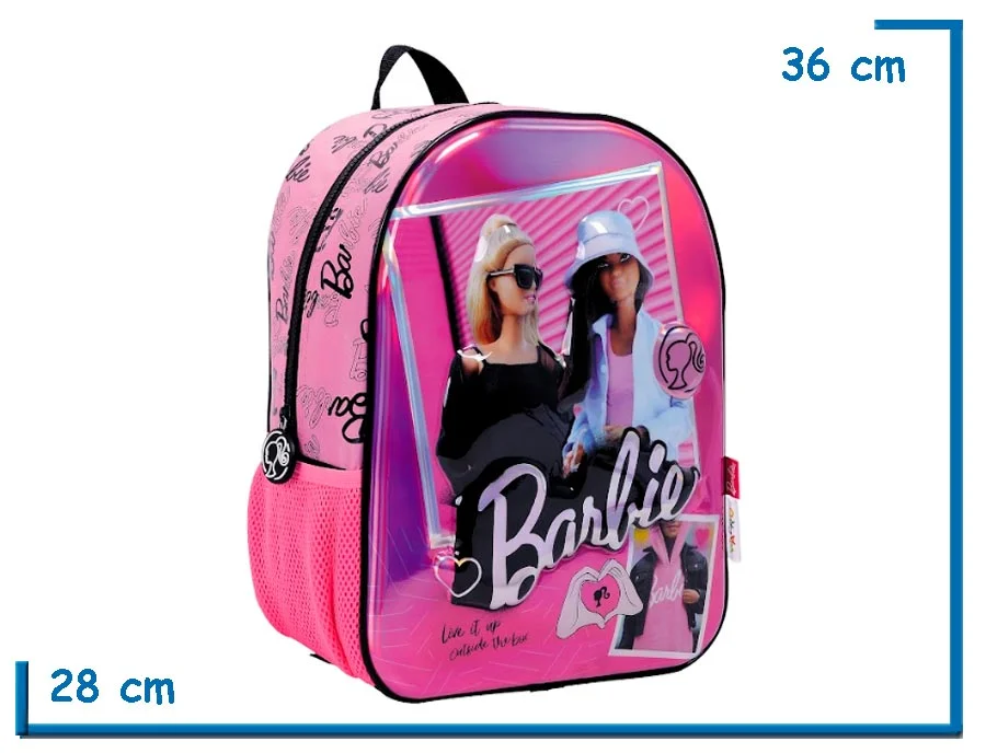 MOCHILA ESPALDA 14'' BARBIE ROSA BARBIE GIRL RELIEVE  (WA11653R)