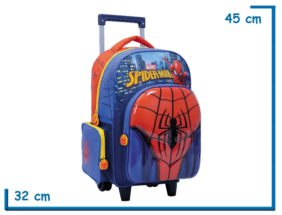 MOCHILA CARRO 16" SPIDER-MAN PECHO RELIEVE (WA38227)