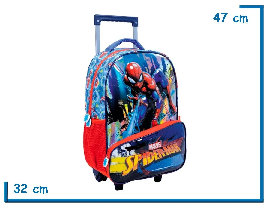 MOCHILA CARRO 17'' SPIDER-MAN CIUDAD RELIEVE (WA38232)