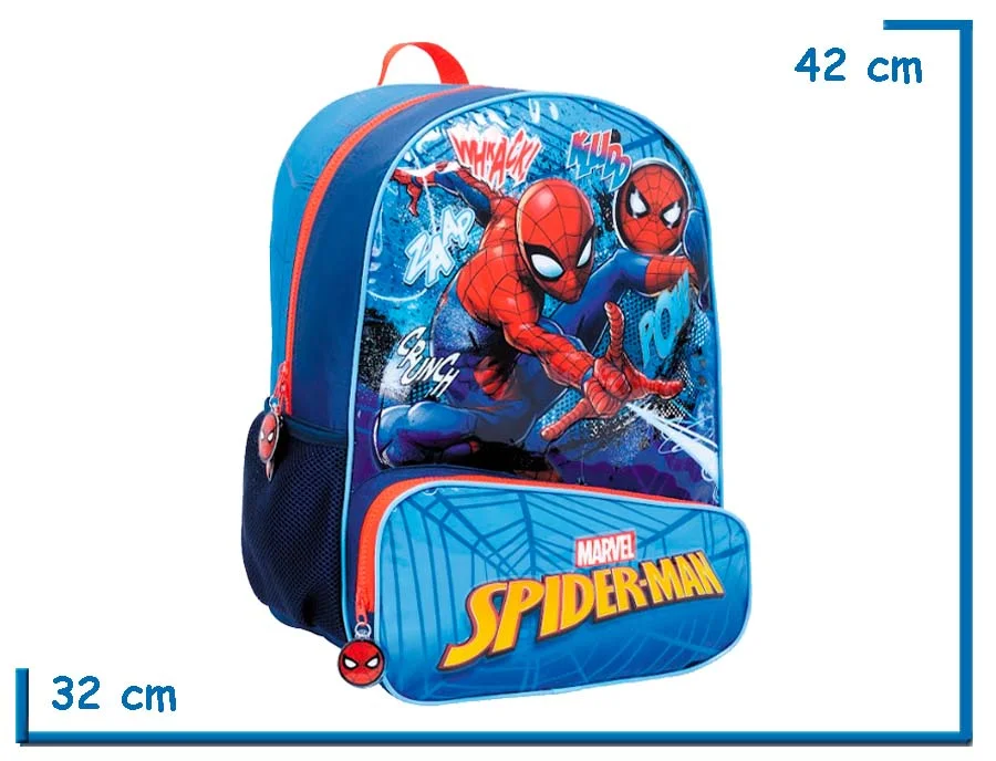 MOCHILA ESPALDA 16" SPIDER-MAN AZUL POW