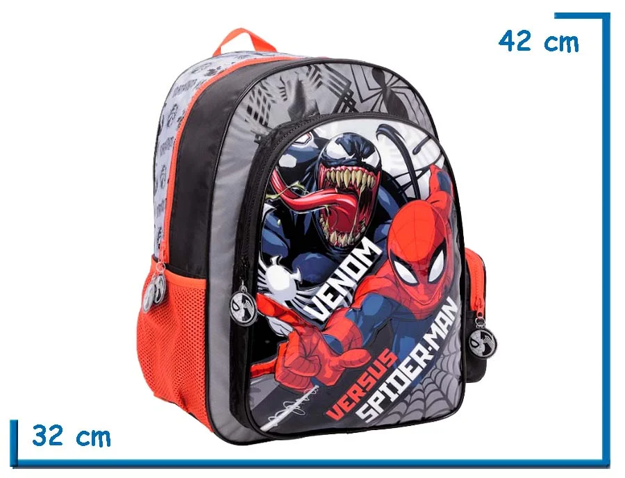 MOCHILA ESPALDA 16" SPIDER-MAN NEGRA VENOM VS SPIDER-MAN