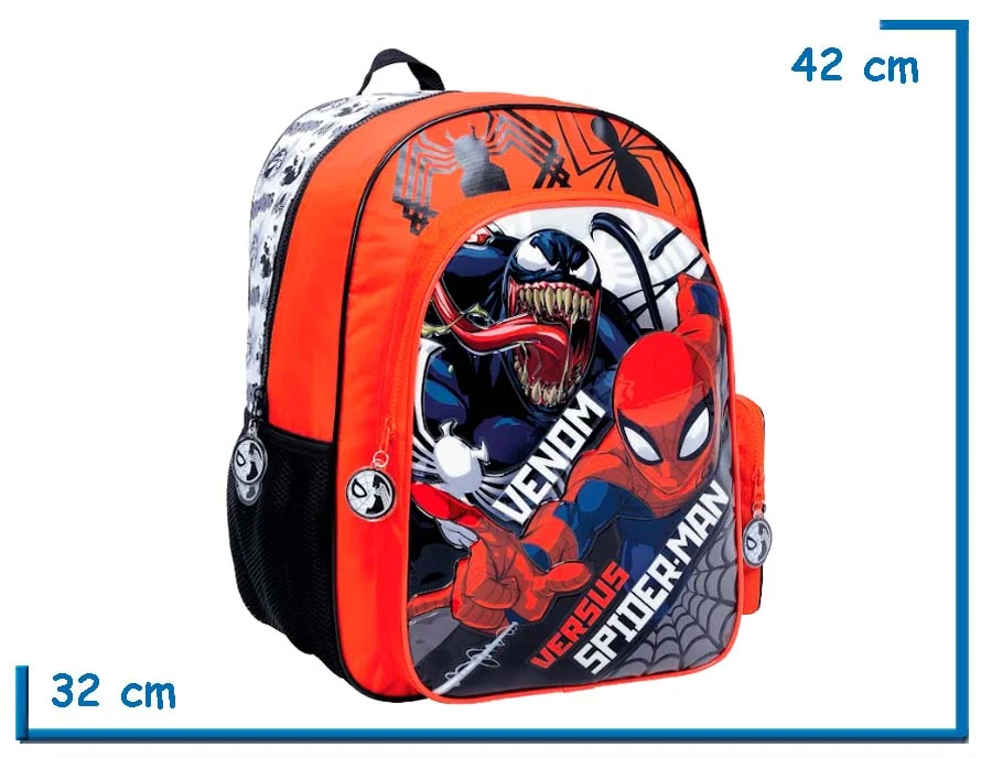 MOCHILA ESPALDA 16" SPIDER-MAN ROJA VENOM VS SPIDER-MAN