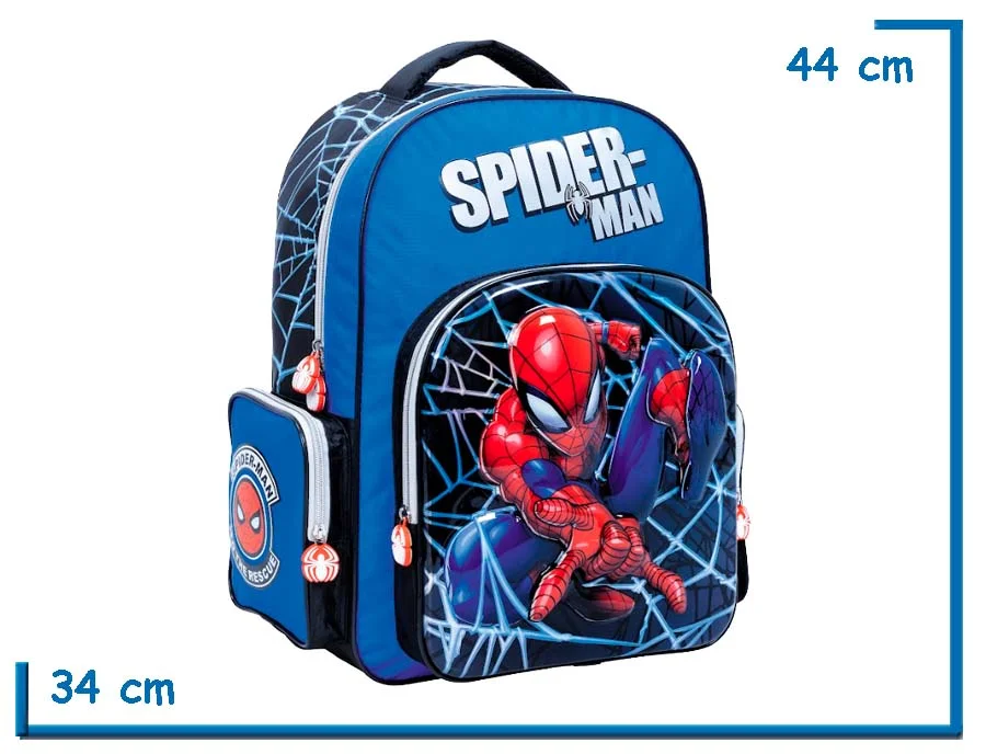 MOCHILA ESPALDA 18" SPIDER-MAN AZUL TO THE RESCUE