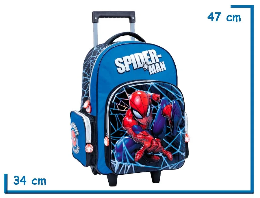 MOCHILA CARRO 18" SPIDER-MAN AZUL TO THE RESCUE