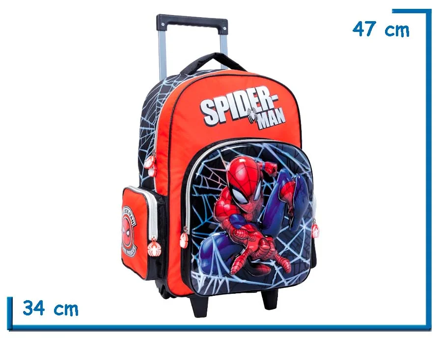 MOCHILA CARRO 18" SPIDER-MAN ROJA TO THE RESCUE
