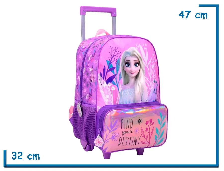 MOCHILA CARRO 17" FROZEN LILA FIND YOUR DESTINY