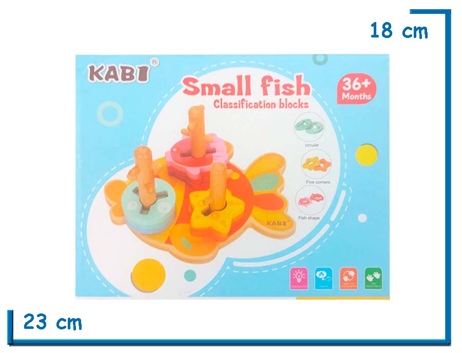 KABI SMALL FISH CLASSIFICATION BLOCKS ENCASTRE PEZ DE MADERA