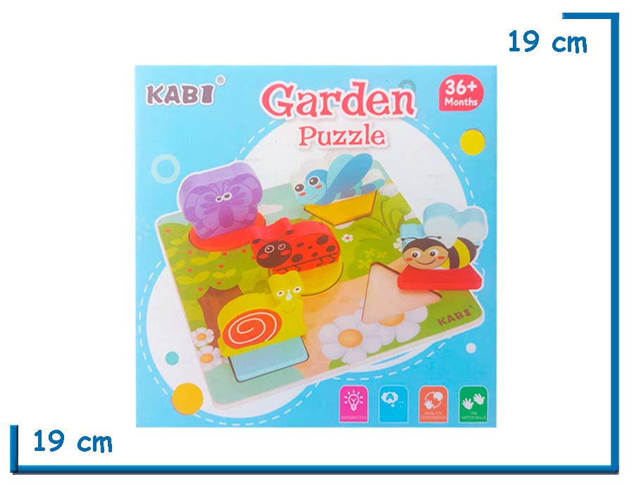 KABI GARDEN PUZZLE  ENCASTRE DE MADERA INSECTOS