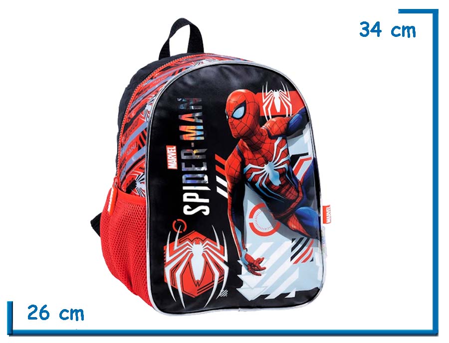 MOCHILA ESPALDA 13? SPIDER-MAN NEGRA ADVANCED SUIT