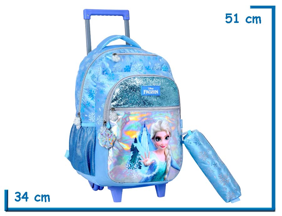 MOCHILA CARRO 18? FROZEN ELSA ICE MAGIC CON CARTUCHERA