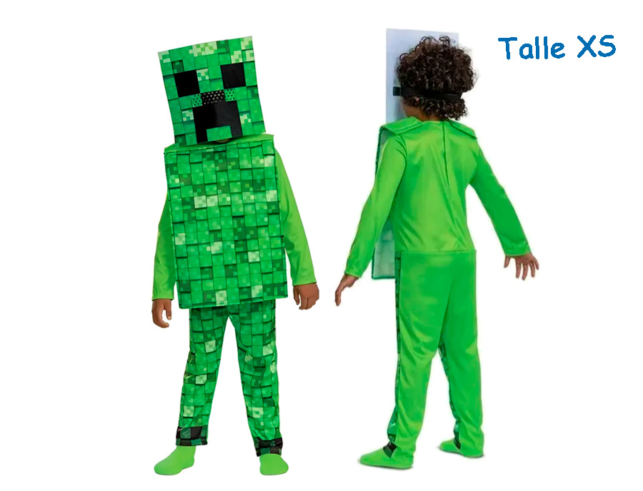 DISFRAZ T.XS CREEPER MINECRAFT
