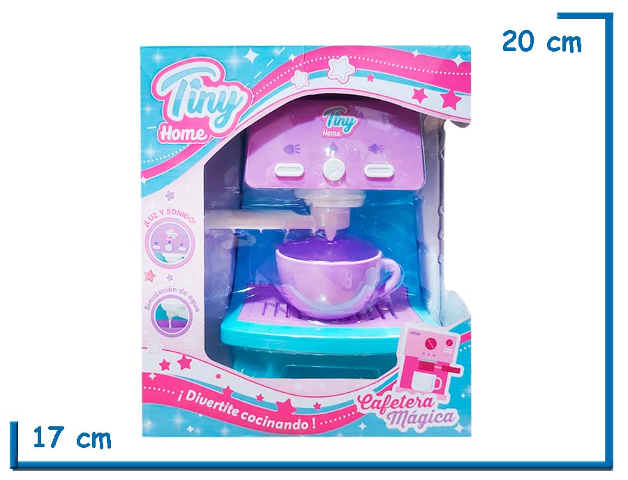 TINY HOME CAFETERA MAGICA CON LUZ Y SONIDO