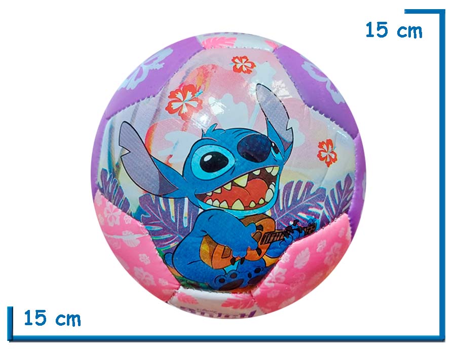 PELOTA DE CUERO N§2 STITCH GUITARRA ROSA BLANCA Y VIOLETA