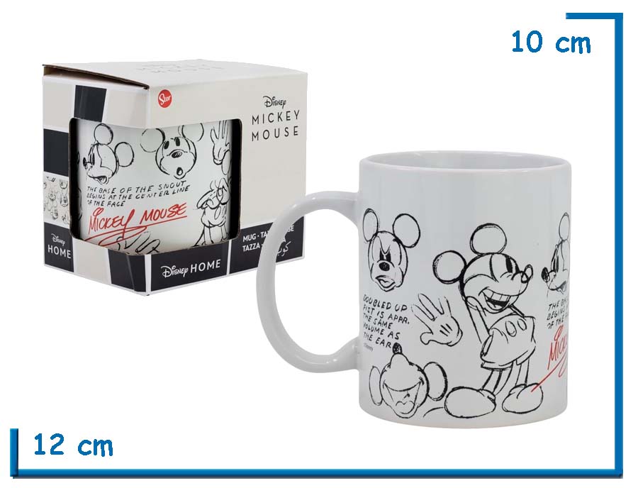 STOR  MICKEY MOUSE SKETCH TAZA CERAMICA CLASICA EN CAJA 325ML