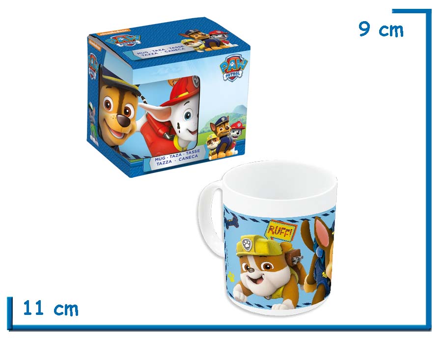STOR PAW PATROL CHASE MARSHALL TAZA CERAMICA INFANTIL EN CAJA 237ML