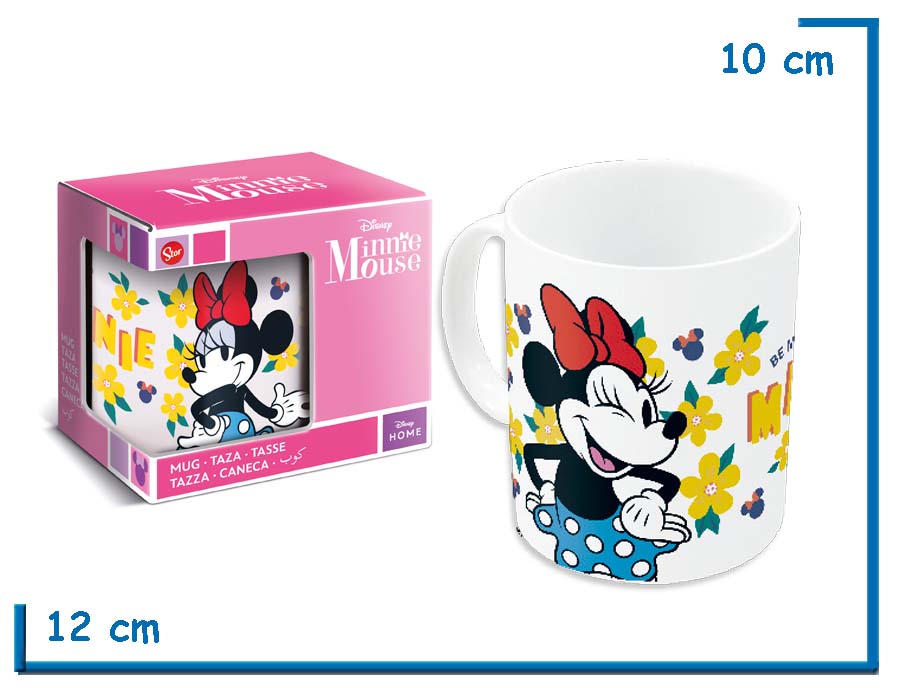 STOR MINNIE MOUSE FLORES TAZA CERAMICA CLASICA EN CAJA 325ML