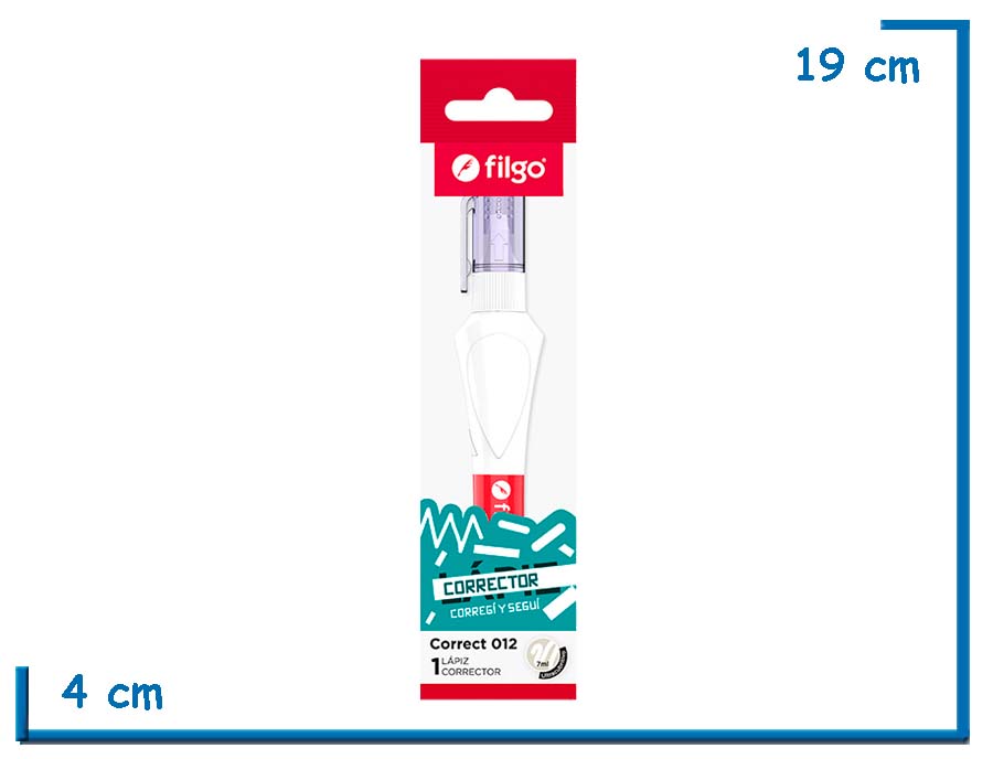 FILGO CORRECT 012 LAPIZ CORRECTOR LIQUIDO EN FLOW PACK