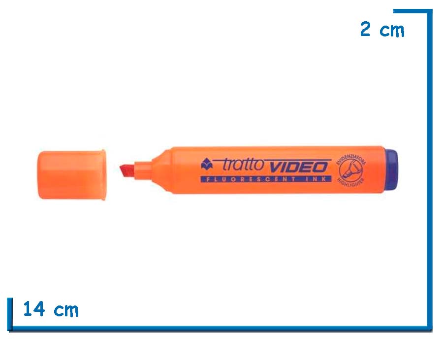 TRATTO VIDEO RESALTADOR NARANJA PLANO FLUORESCENT INK