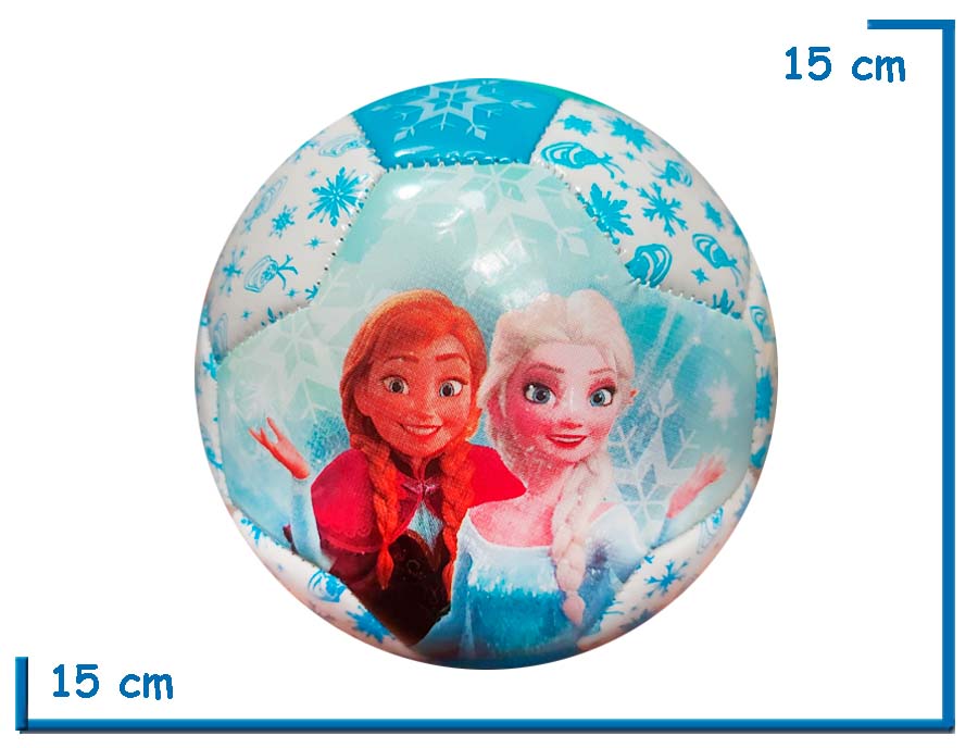 PELOTA DE CUERO N§2 FROZEN ELSA Y ANNA BLANCA CELESTE Y VERDE