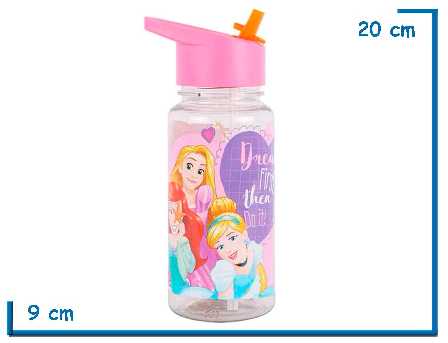 DISNEY PRINCESAS BOTELLA STRAW TOP 500ML